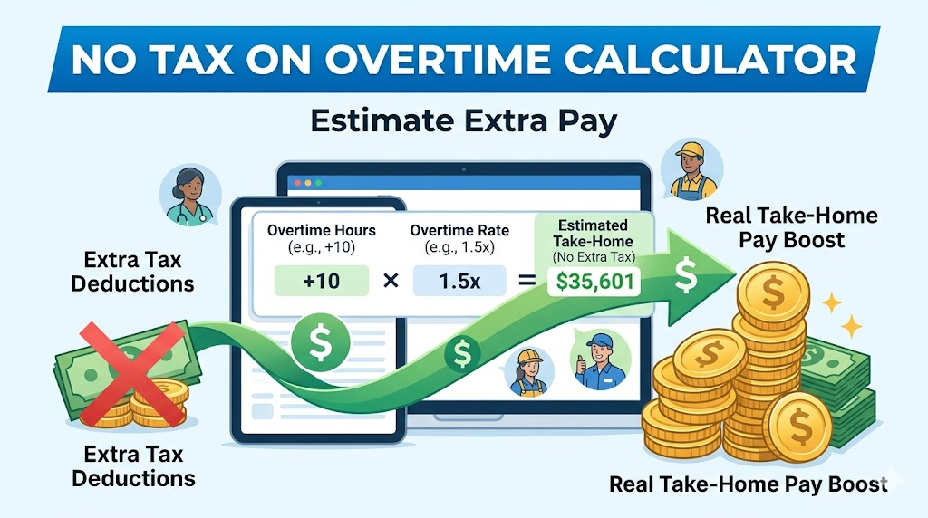 no tax on overtime calculator